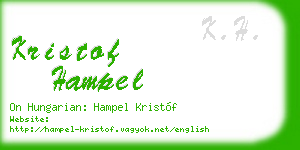 kristof hampel business card